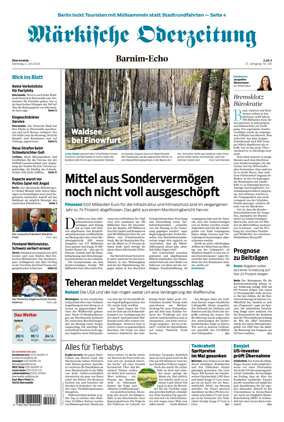 Cover of Markische Oderzeitung Eberswalde