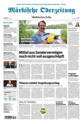 Cover of Markische Oderzeitung Strausberg