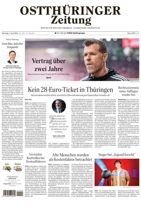Cover of Ostthuringer Zeitung (Jena)