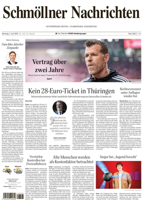 Cover of Ostthuringer Zeitung (Schmolln)