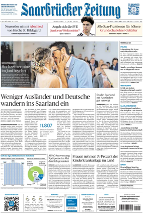 Cover of Saarbruecker Zeitung