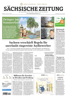 Cover of Sachsische Zeitung (Pirna Sebnitz)