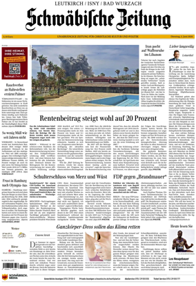 Cover of Schwabische Zeitung (Leutkirch / Isny / Bad Wurzach)
