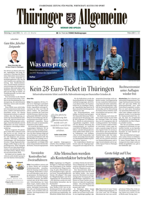 Cover of Thuringer Allgemeine (Apolda)