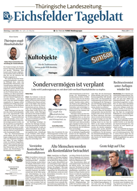 Cover of Thuringische Landeszeitung (Eichsfeld)
