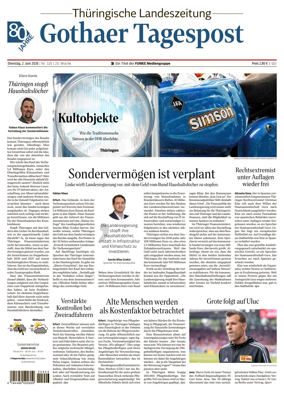 Cover of Thuringische Landeszeitung (Gotha)