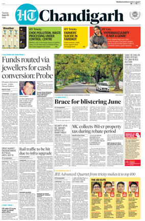 Cover of Hindustan Times (Chandigarh) - Live