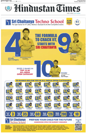Cover of Hindustan Times (Chandigarh)