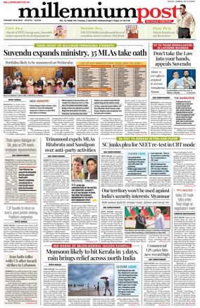 Cover of Millennium Post (Kolkata)