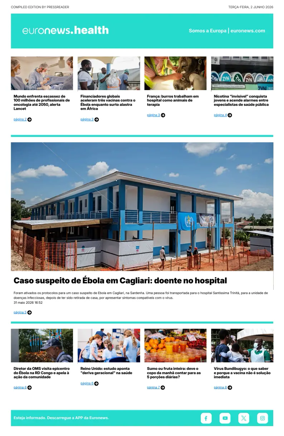 Cover of Euronews Health (Portuguese)