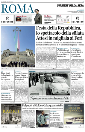 Cover of Corriere della Sera (Roma)