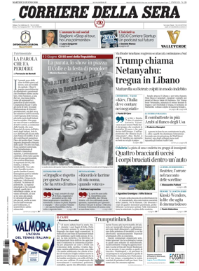 Cover of Corriere della Sera