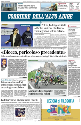 Cover of Corriere dell'Alto Adige