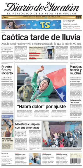 Cover of Diario de Yucatan