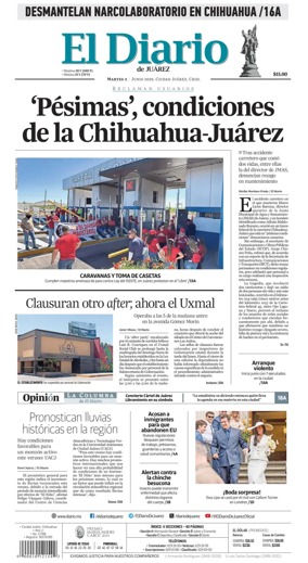 Cover of El Diario de Juarez