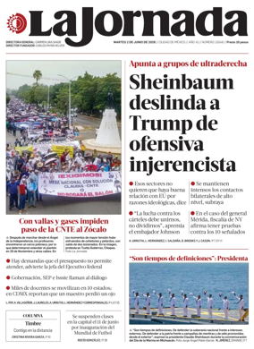 Cover of La Jornada