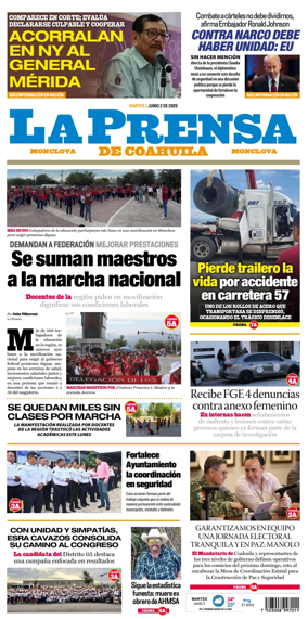 Cover of La Prensa de Coahuila