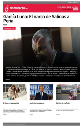 Cover of Sin Embargo Opinion