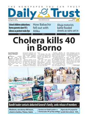 Cover of Daily Trust
