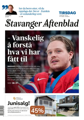 Cover of Stavanger Aftenblad