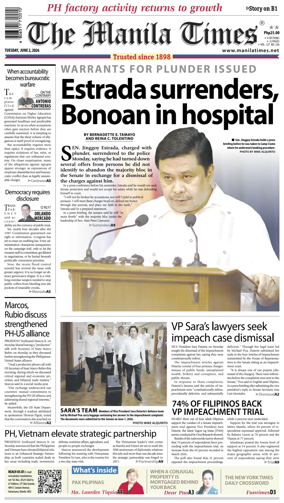 Cover of The Manila Times