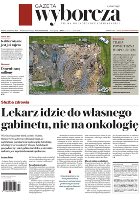 Cover of Gazeta Wyborcza