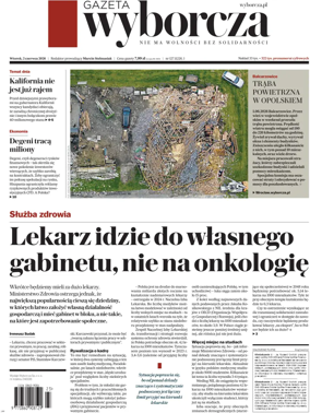 Cover of Gazeta Wyborcza Stoleczna