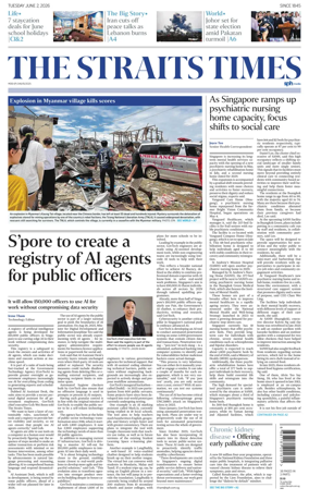 Cover of The Straits Times