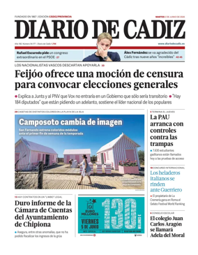 Cover of Diario de Cadiz