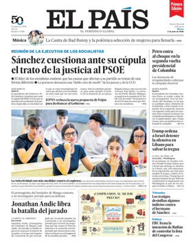 Cover of EL PAIS primera edicion