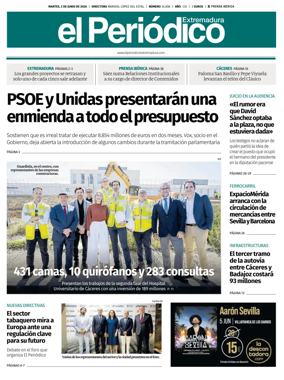Cover of El Periodico Extremadura