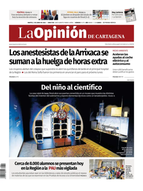 Cover of La Opinion de Murcia (Cartagena)