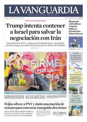 Cover of La Vanguardia