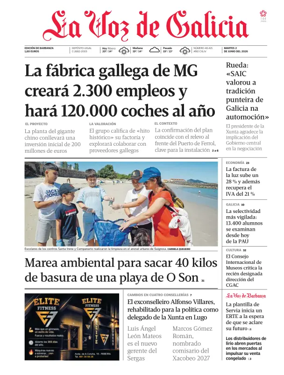 Cover of La Voz de Galicia (Barbanza)