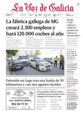 Cover of La Voz de Galicia (Monforte)
