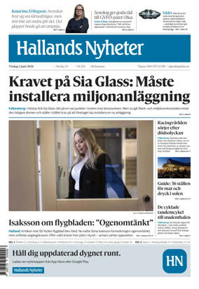 Cover of Hallands Nyheter