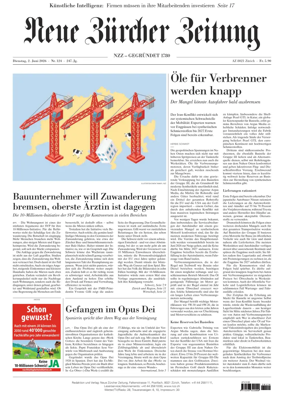 Cover of Neue Zurcher Zeitung