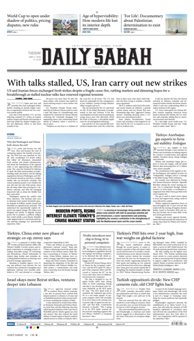 Cover of Daily Sabah (Turkey)