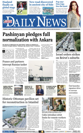 Cover of Hurriyet Daily News & Economic Review