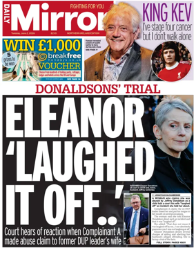 Cover of Daily Mirror (Northern Ireland)