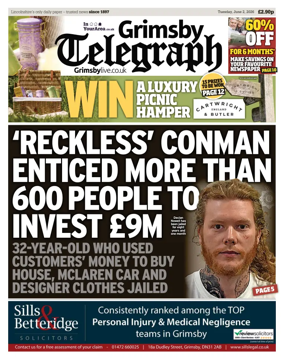 Cover of Grimsby Telegraph