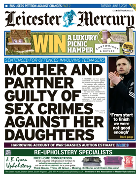 Cover of Leicester Mercury