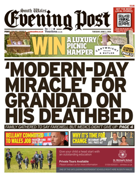 Cover of South Wales Evening Post