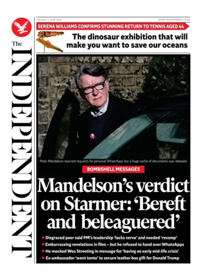 Cover of The Independent