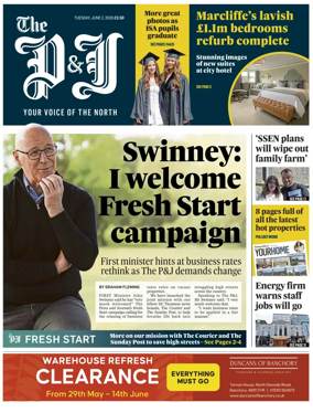 Cover of The Press and Journal (Aberdeen and Aberdeenshire)