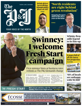 Cover of The Press and Journal (Inverness Highlands and Islands)