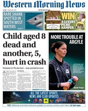 Cover of Western Morning News
