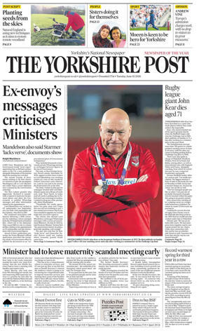 Cover of Yorkshire Post