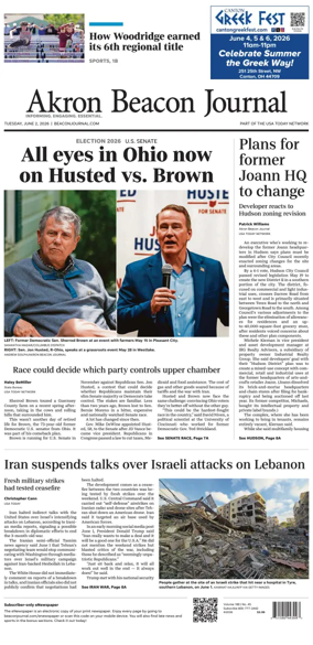 Cover of Akron Beacon Journal