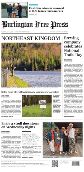 Cover of Burlington Free Press